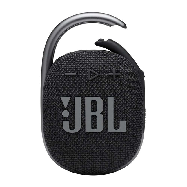 JBL Clip 4, Wireless Ultra Portable Bluetooth Speaker, Pro Sound, Integrated Carabiner, Vibrant Colors with Rugged Fabric Design, Dust & Waterproof, Type C (Without Mic, Black)