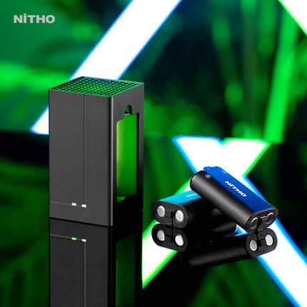NITHO Controller Battery Pack and Charging Dock, Compatible with Xbox Series X|S, Xbox One/One X/One S Elite, Includes 2 Rechargeable Batteries and USB-C Cable
