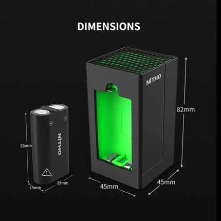 NITHO Controller Battery Pack and Charging Dock, Compatible with Xbox Series X|S, Xbox One/One X/One S Elite, Includes 2 Rechargeable Batteries and USB-C Cable