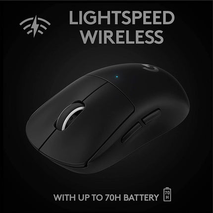 Logitech G PRO X Superlight Wireless USB Gaming Mouse, Ultra Lightweight 63 g, Hero 25K Sensor, 25, 600 DPI, 5 Programmable Buttons, Long Battery Life, for Esports, Compatible with PC/Mac-Black - Unboxify