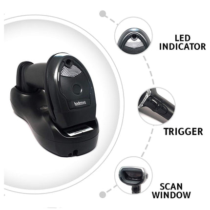 Zebra LI4278 Cordless Handheld 1D Barcode Scanner Bluetooth Black Imager with Cradle and USB Cord Screen Code Reader, Black (LI4278-TRBU0100ZY) - Unboxify