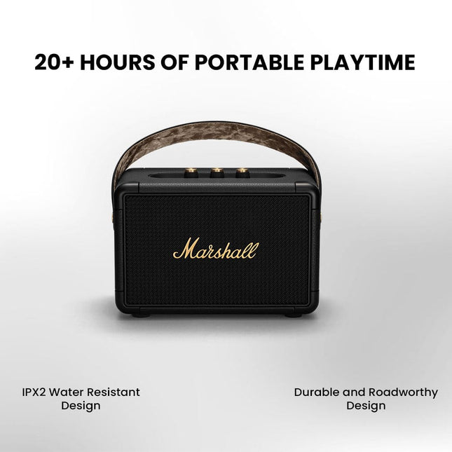 Marshall Kilburn II 36W Portable Bluetooth Speaker - Black & Brass