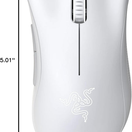 Razer DeathAdder Essential White Edition - 6400 DPI Ergonomic Wired Gaming Mouse - RZ01-03850200-R3M1