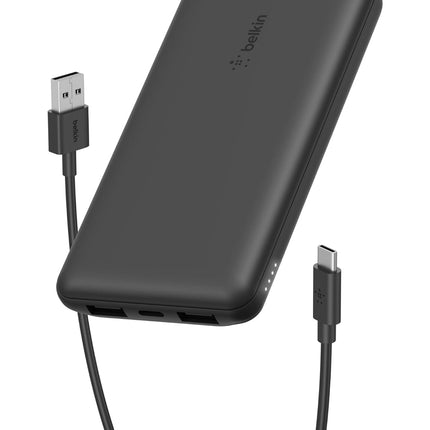 Belkin 10000 mAh Power Bank | Super Fast Charging | USB-C PD Port | 15W Charging for iPhone Series (16, 16 Pro Max), Samsung Galaxy, Google Pixel & More | 2 Years Warranty | Black - Unboxify