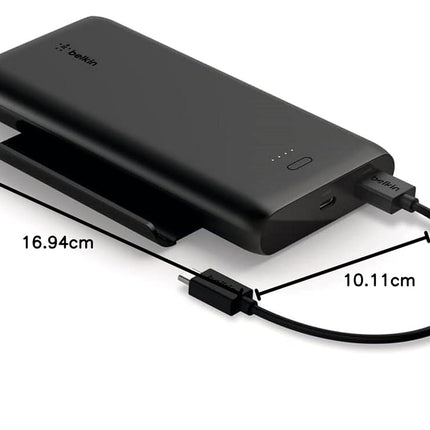 Belkin 10000 mAh Power Bank | Super Fast Charging | USB-C PD Port | 15W Charging for iPhone Series (16, 16 Pro Max), Samsung Galaxy, Google Pixel & More | 2 Years Warranty | Black - Unboxify