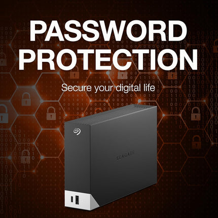 Seagate One Touch Hub 8TB Desktop External HDD USB-C & USB 3.0 Port, with 3 yr Data Recovery Services, for Computer PC Laptop Mac, 6 Month Mylio Create (STLC8000400), Black