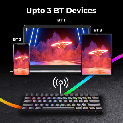 Zebronics ZEB-MAX NINJA 61 keys wireless mechanical keyboard - Unboxify