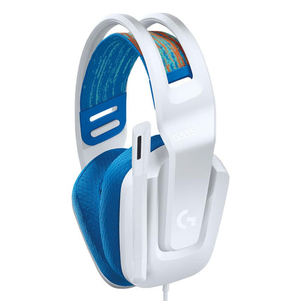 Logitech G335 Lightweight Gaming Wired Over Ear Headphones with Mic Flip to Mute 3.5Mm Audio Jack, Memory Foam Earpads, Compatible for Pc, PlayStation, Xbox, Nintendo Switch (White)