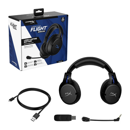 HyperX Cloud Flight-Wireless Gaming Headset for Ps5&Ps4,Up to 30-Hour Battery,Memory Foam Ear Cushions&Premium Leatherette,Noise-Cancelling Microphone with Led Mic Mute. (4P5H6Aa),Over Ear,Black