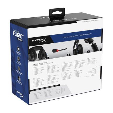 HyperX Cloud Flight-Wireless Gaming Headset for Ps5&Ps4,Up to 30-Hour Battery,Memory Foam Ear Cushions&Premium Leatherette,Noise-Cancelling Microphone with Led Mic Mute. (4P5H6Aa),Over Ear,Black