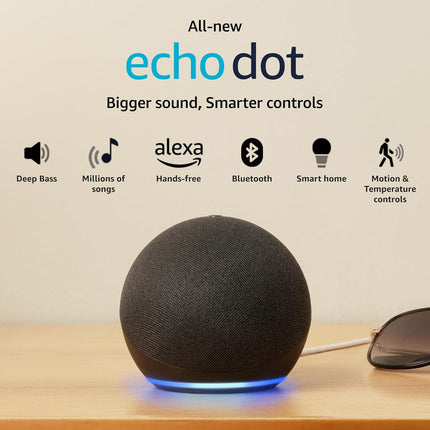 Amazon Echo Dot (5th Gen) | Smart speaker with vibrant sound, Motion Detection, Temperature Sensor, Alexa and Bluetooth