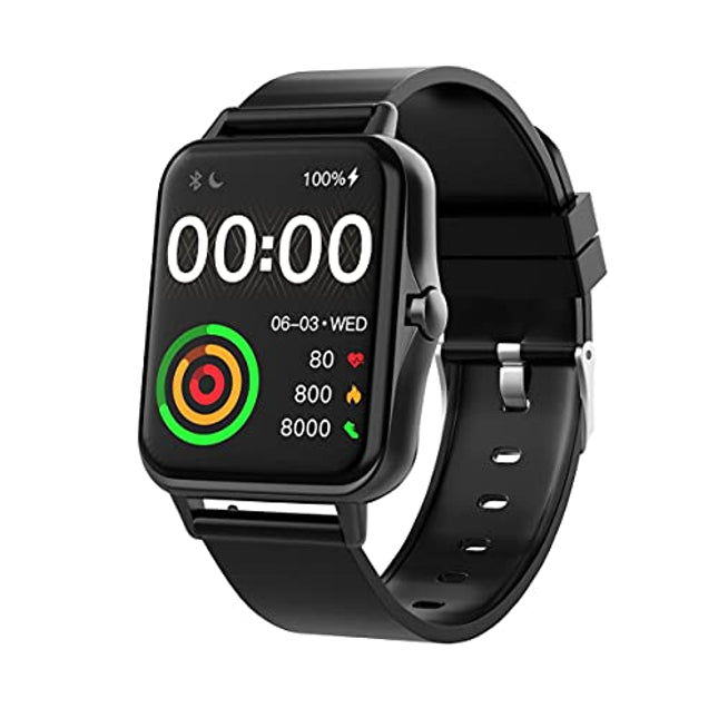 AQFIT W12 Smartwatch IP68 Water Resistant | 1.69” Full Touch Screen Display | Up to 7 Days of Battery Life | Integrated Health Check | 5.0 Bluetooth | for Men and Women(Black)