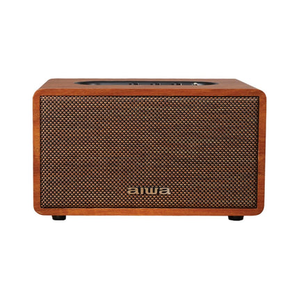 Aiwa Bluetooth Speaker with Powerful Bass, Built-in Microphone, Portable Speaker with 10+ Hours Play Time, Type-C Charging, 80W Speaker, TWS Dual-Link Technology | MI-X150 Retro Plus X (Brown)