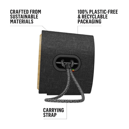 House of Marley Get Together 2 Mini: Portable Speaker with Wireless Bluetooth Connectivity, 15 Hours of Playtime and Sustainable Materials, Signature Black