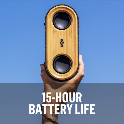House of Marley Get Together 2 Mini: Portable Speaker with Wireless Bluetooth Connectivity, 15 Hours of Playtime and Sustainable Materials, Signature Black