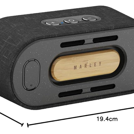 House of Marley Get Together 2 Mini: Portable Speaker with Wireless Bluetooth Connectivity, 15 Hours of Playtime and Sustainable Materials, Signature Black