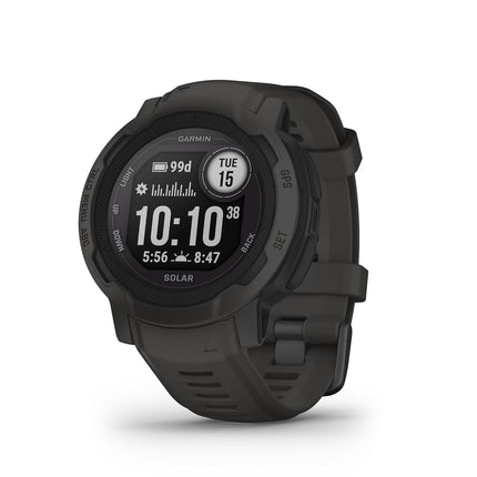 Garmin Instinct 2 Solar, Rugged GPS Smartwatch, Built-in Sports Apps and Health Monitoring, Solar Charging and Ultratough Design Features, Graphite
