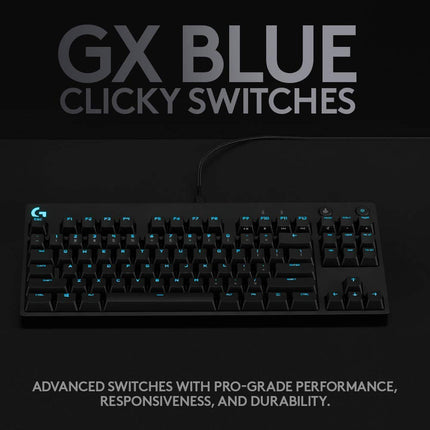 Logitech G PRO Mechanical Gaming Keyboard, Ultra Portable Tenkeyless Design, Detachable Micro USB Cable, 16.8 Million Color LIGHTSYNC RGB Backlit Keys,Black