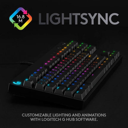 Logitech G PRO Mechanical Gaming Keyboard, Ultra Portable Tenkeyless Design, Detachable Micro USB Cable, 16.8 Million Color LIGHTSYNC RGB Backlit Keys,Black