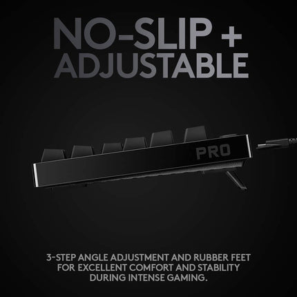 Logitech G PRO Mechanical Gaming Keyboard, Ultra Portable Tenkeyless Design, Detachable Micro USB Cable, 16.8 Million Color LIGHTSYNC RGB Backlit Keys,Black