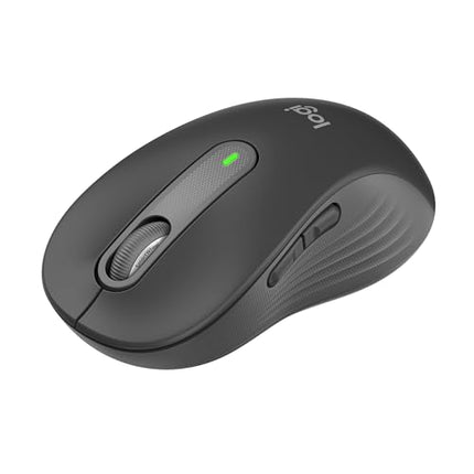 Logitech Signature M650 L Full Size Wireless Mouse - for Large Sized Hands, 2-Year Battery, Silent Clicks, Customisable Side Buttons, Bluetooth - Graphite