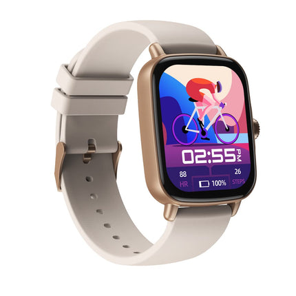 MINIX Crest Bluetooth Calling 1.69 HD Display Smartwatch l Bluetooth Calling l IP68 Waterproof l Rotary Crown l 100+ dial(Rose Gold) - Unboxify