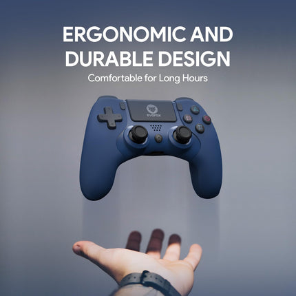 EvoFox Elite Play ps4 controller dualshock 4, iPad & iPhones | Bluetooth 5 | Dual Vibration | 6 Axis Gyro Sensor | 10 Hours of Game Play | Touch Panel | Built in Speaker | 3.5 mm Headset Port