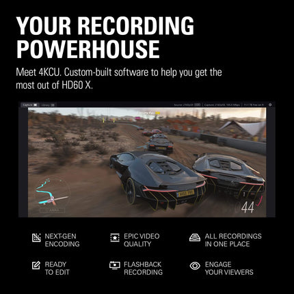 Elgato HD60 X - Stream and Record in 1080p60 HDR10 or 4K30 with Ultra-Low Latency on PS5, PS4/Pro, Xbox Series X/S, Xbox One X/S, in OBS and More, Works with PC and Mac