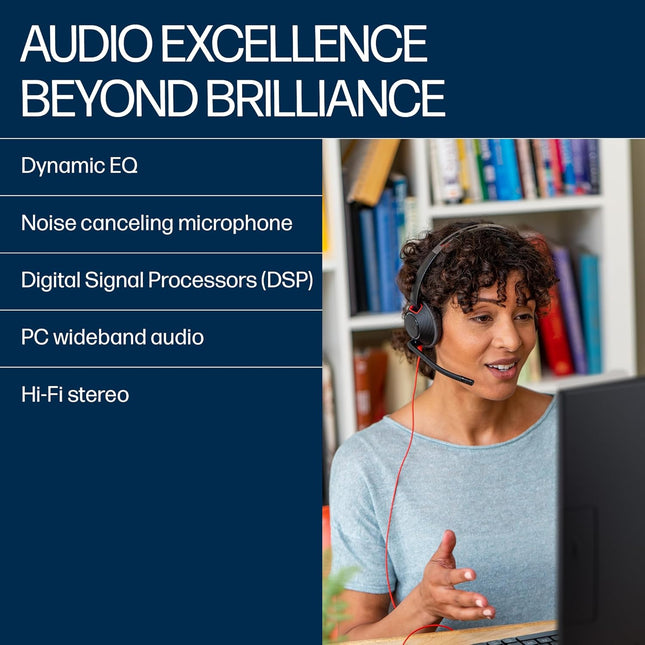 Poly (Plantronics) Blackwire 5220 Stereo Headset, Over-Ear w/Noise-canceling mic, 164g, Connect to Mobile/Tablet via 3.5 mm and PC via USB-C/A, Dynamic EQ, Hi-Fi Stereo, Black, 7S4B3AA