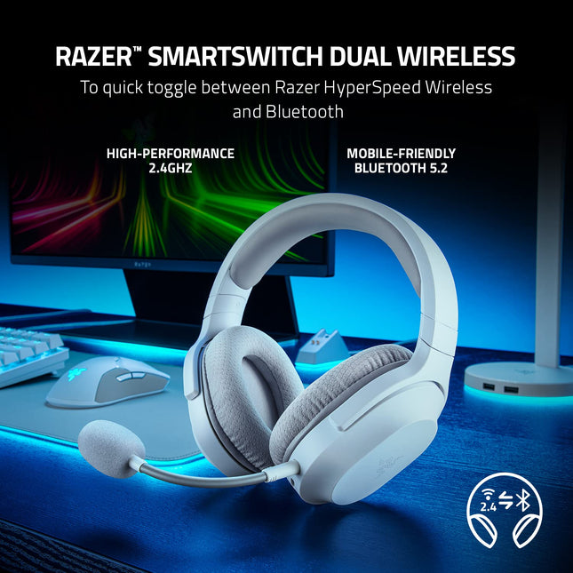 Razer Barracuda X (2022) - Wireless Multi-Platform Gaming and Mobile Headset - Mercury White - FRML Packaging RZ04-04430200-R3M1 - Unboxify