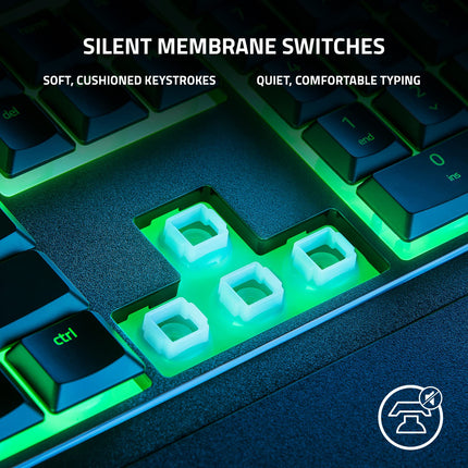 Razer Ornata V3 X Gaming Keyboard: Low-Profile Keys - Silent Membrane Switches