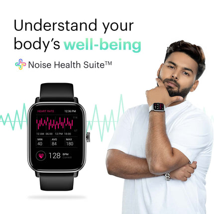 Noise ColorFit Pro 4 Max 1.8" Biggest Display, Bluetooth Calling Smart Watch, Built.in Alexa, 100 Sports Modes, Detection, Health & Productivity Suite (Jet Black) - Unboxify