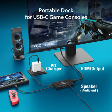j5create Video Capture Card with PD 60W Pass-Through Charging, Built-in Multi-Function hub, Suitable for Streaming, Live Broadcasting, Video Conference, Teaching, Gaming (JVA01) - Unboxify