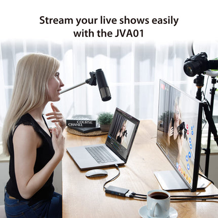 j5create Video Capture Card with PD 60W Pass-Through Charging, Built-in Multi-Function hub, Suitable for Streaming, Live Broadcasting, Video Conference, Teaching, Gaming (JVA01) - Unboxify