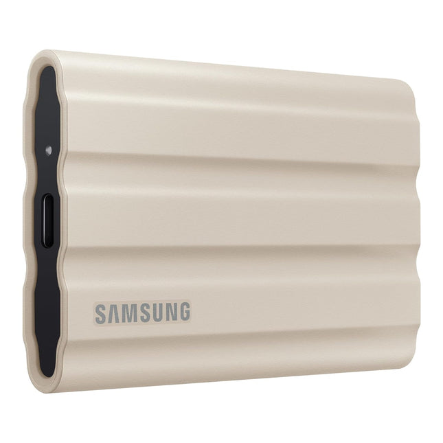 Samsung T7 Shield Portable SSD 2TB USB 3.2 Gen2 External SSD, Beige, Up to 1,050MB/s, Rugged, IP65 Water & Dust Resistant, for Photographers, Content Creators and Gaming, Mac Compatible, MU-PE2T0K