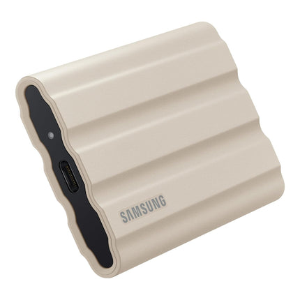 Samsung T7 Shield Portable SSD 2TB USB 3.2 Gen2 External SSD, Beige, Up to 1,050MB/s, Rugged, IP65 Water & Dust Resistant, for Photographers, Content Creators and Gaming, Mac Compatible, MU-PE2T0K