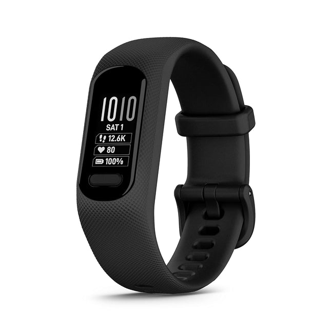Garmin Vivosmart 5 with OLED Display, Health and Fitness Tracker,SPO2 and 24/7 Heart Rate, Battery Upto 7 Days, Advance Sleep Monitoring and Stress Tracking, 5ATM Water Rating - Black with Large Band - Unboxify