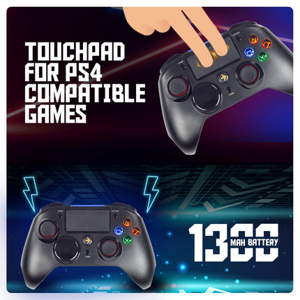 Cosmic Byte Stratos Xenon All in One PS4/iOS/Android/PC Wireless Programmable Gamepad, Magnetic Accurate Triggers, Upgraded Hall Effect Joysticks (Black) - Unboxify