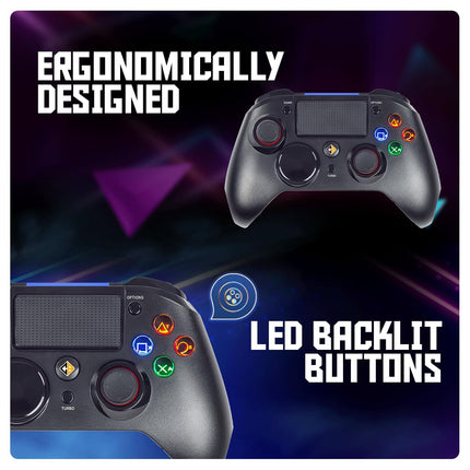 Cosmic Byte Stratos Xenon All in One PS4/iOS/Android/PC Wireless Programmable Gamepad, Magnetic Accurate Triggers, Upgraded Hall Effect Joysticks (Black) - Unboxify