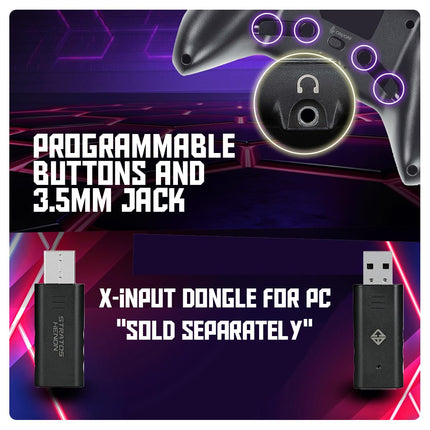 Cosmic Byte Stratos Xenon All in One PS4/iOS/Android/PC Wireless Programmable Gamepad, Magnetic Accurate Triggers, Upgraded Hall Effect Joysticks (Black) - Unboxify