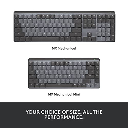 Logitech MX Mechanical Wireless Illuminated Performance Keyboard with Free Adobe Subscription, Linear Switches, Backlit Keys, Bluetooth, USB-C - Unboxify