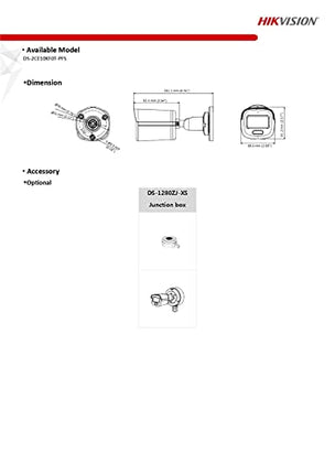 HIKVISION 3K ColorVu Audio Fixed Mini Bullet Camera DS-2CE10KF0T-PFS - Unboxify