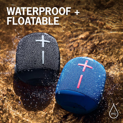 Ultimate Ears WONDERBOOM 3, Small Portable Wireless Bluetooth Speaker, Big Bass 360-Degree Sound for Outdoors, Waterproof, Dustproof IP67, Floatable, 40 m Range - Black