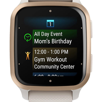 Garmin Venu Sq 2, Music, Ivory/Peach Gold, KOR/SEA