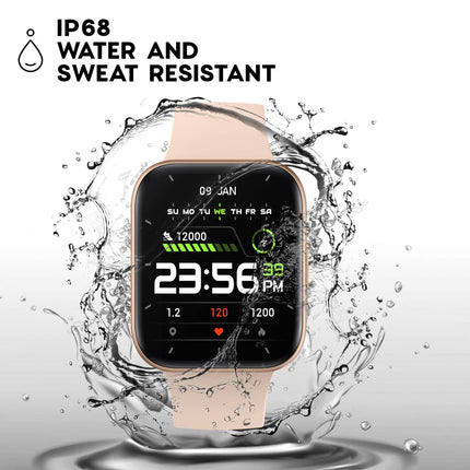 Maxx SX25 Ace Smartwatch - 1.69" Display, Bluetooth, 100+ Sports Modes, Health Suite, Voice Assistance, Includes 2 Bonus Straps (Rose Glod) - Unboxify