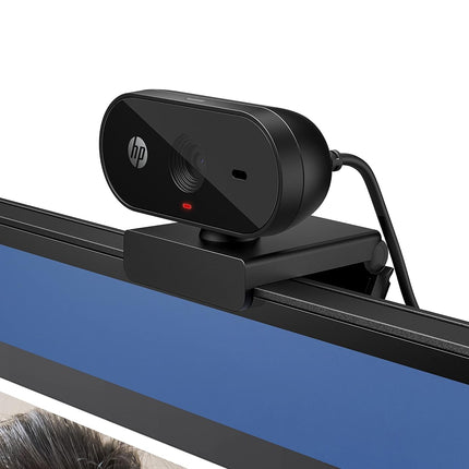 HP 320 FHD Webcam 1080 Full HD 30fps - Plug and Play Setup, Wide-Angle View for Video Calling on Skype, Zoom, Microsoft Teams and Other Apps/ 1 Year Warranty (53X26AA),Black - Unboxify