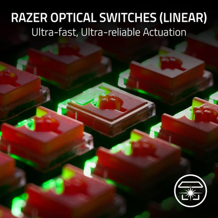 Razer DeathStalker V2 Pro Tenkeyless - Wireless Low Profile Optical Gaming Keyboard (Linear Red Switch) - White Edition - US Layout - World Packaging
