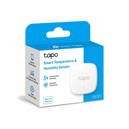 Tapo Smart Temperature & Humidity Sensor, Free Data Storage, Real-Time Notifications, Battery Included, Work With Alexa And Google Home, Hub Required Sold Separately, White (T310) - Unboxify