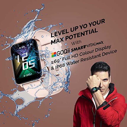 GOQii Insure+ 5 lakhs Health Insurance with Smart Vital Max (Pink) and 3 Months Personal Coaching - Unboxify
