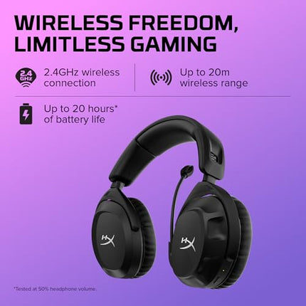HyperX Cloud Stinger 2 Wireless Gaming Headset Compatible with PC. Noise-Cancelling Swivel-to-Mute Microphone, Comfortable Memory Foam, UP to 20 Hours of Battery Life (676A2AA) - Unboxify